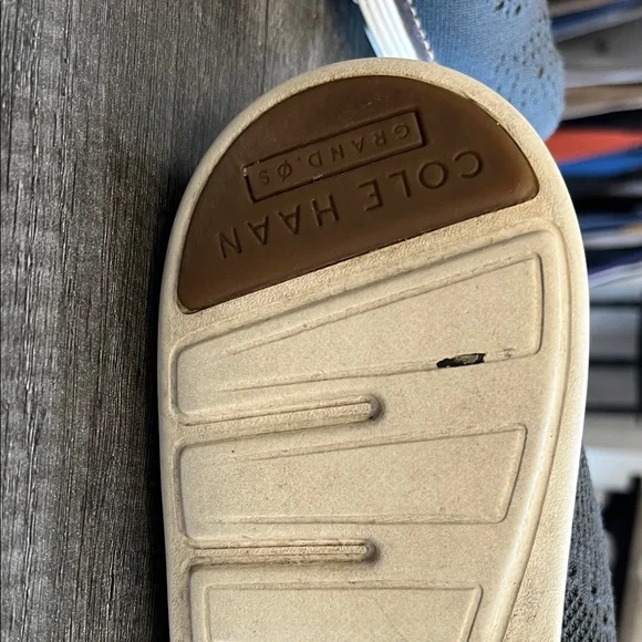 Cole Haan Men's Blue Knit Oxford Shoes - Picture 3 of 5